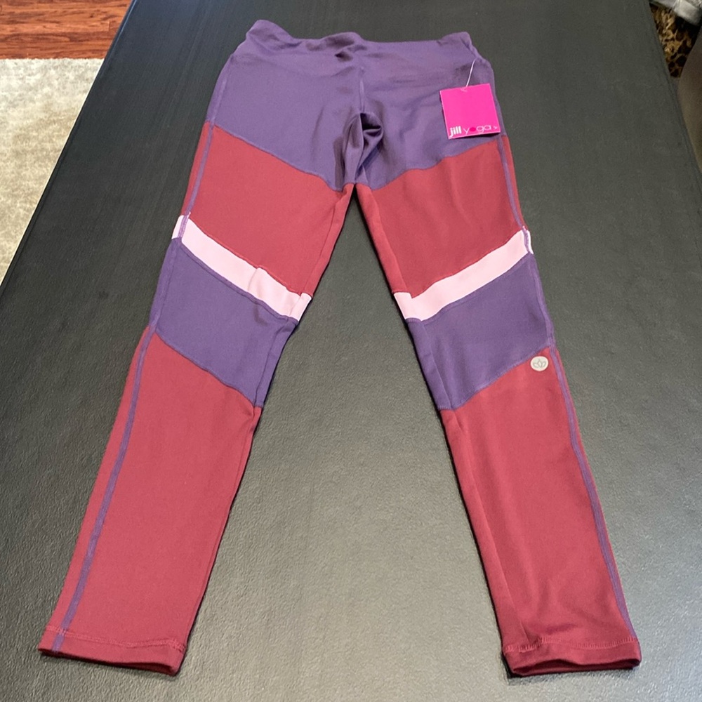 Jill yoga girls leggings, XL (14-16), purple and maroon